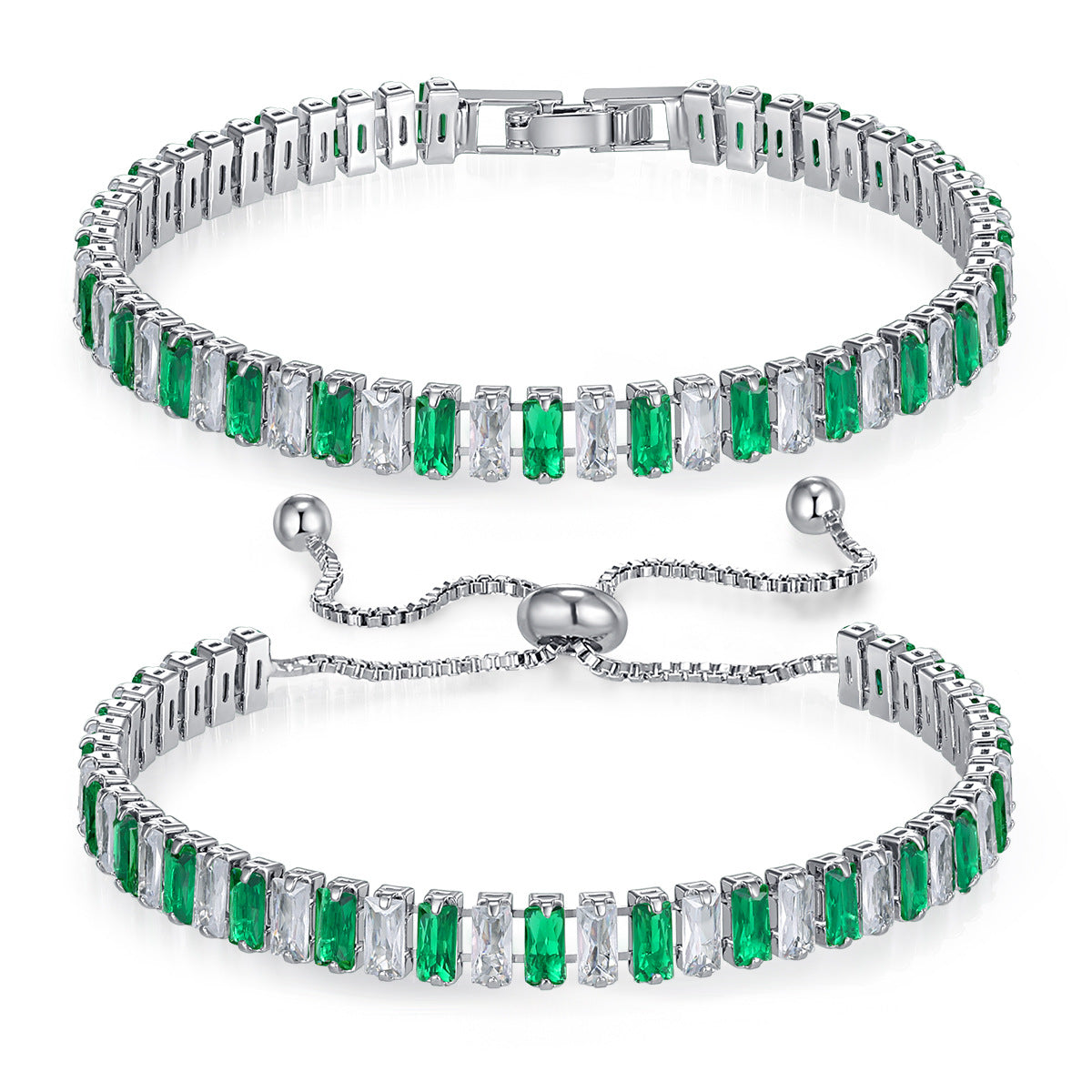 Pretty Female White Gold Plated Zircon Bracelets