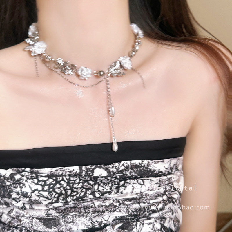 Women's Butterfly Pearl Tassel For Light Luxury Necklace