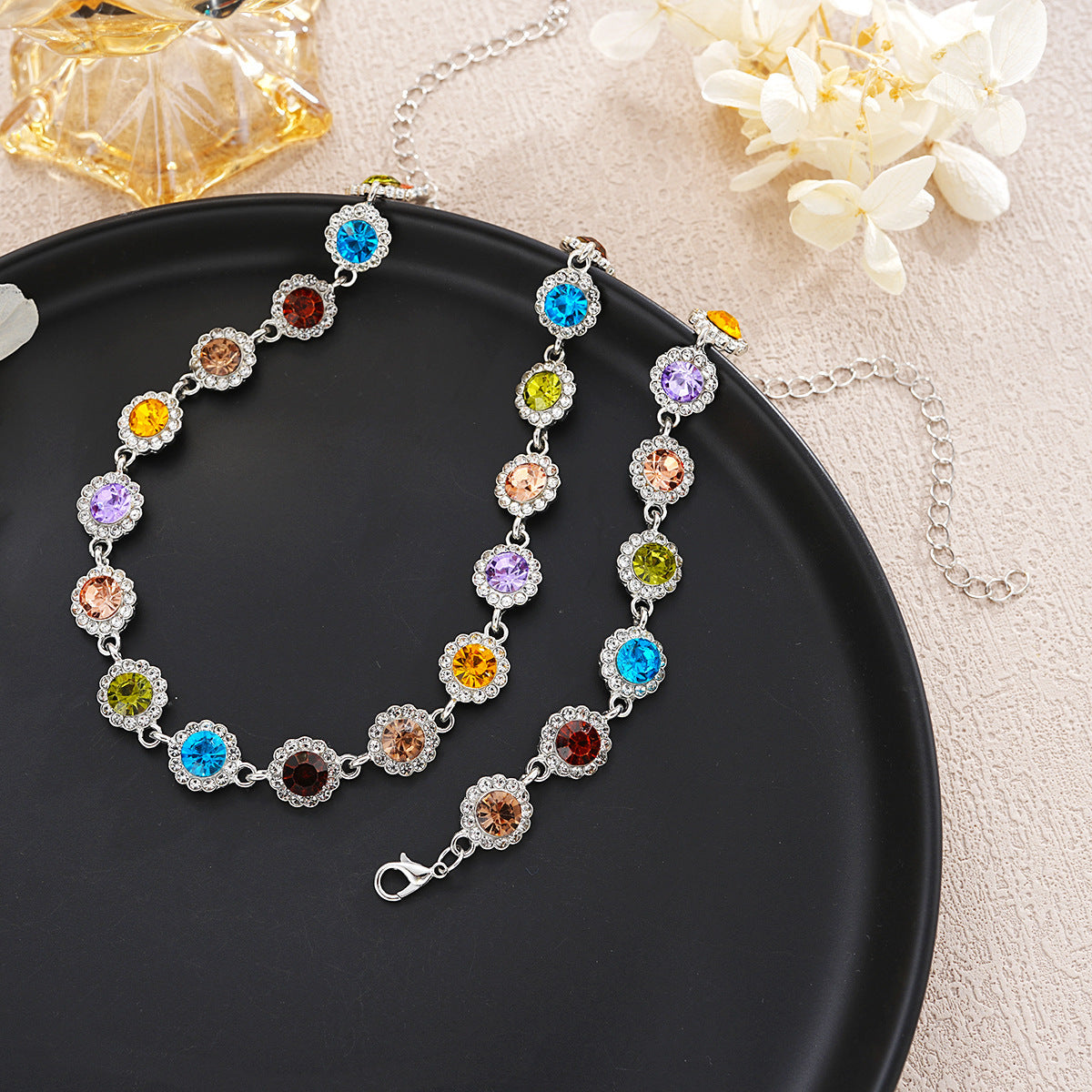 Casual Cool Fashion Personalized Color Zircon Necklace