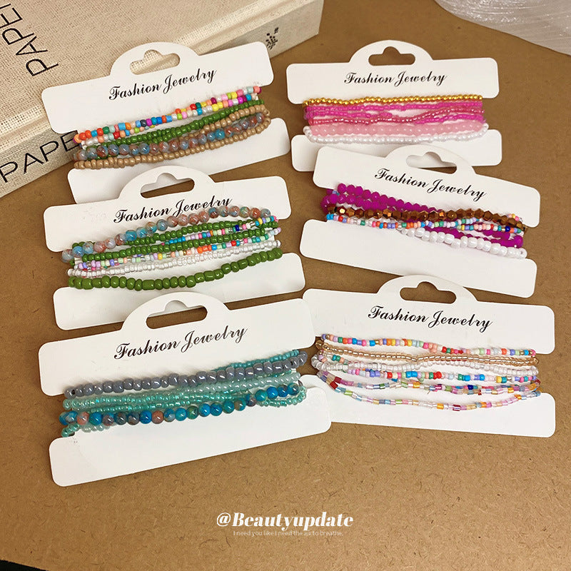 Bohemian Style Stack Beads High-grade Dopamine Bracelets