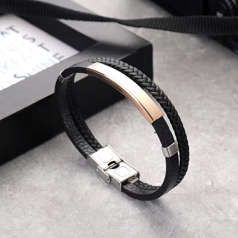 Writing Handmade Retro Woven Leather Popular Bracelets