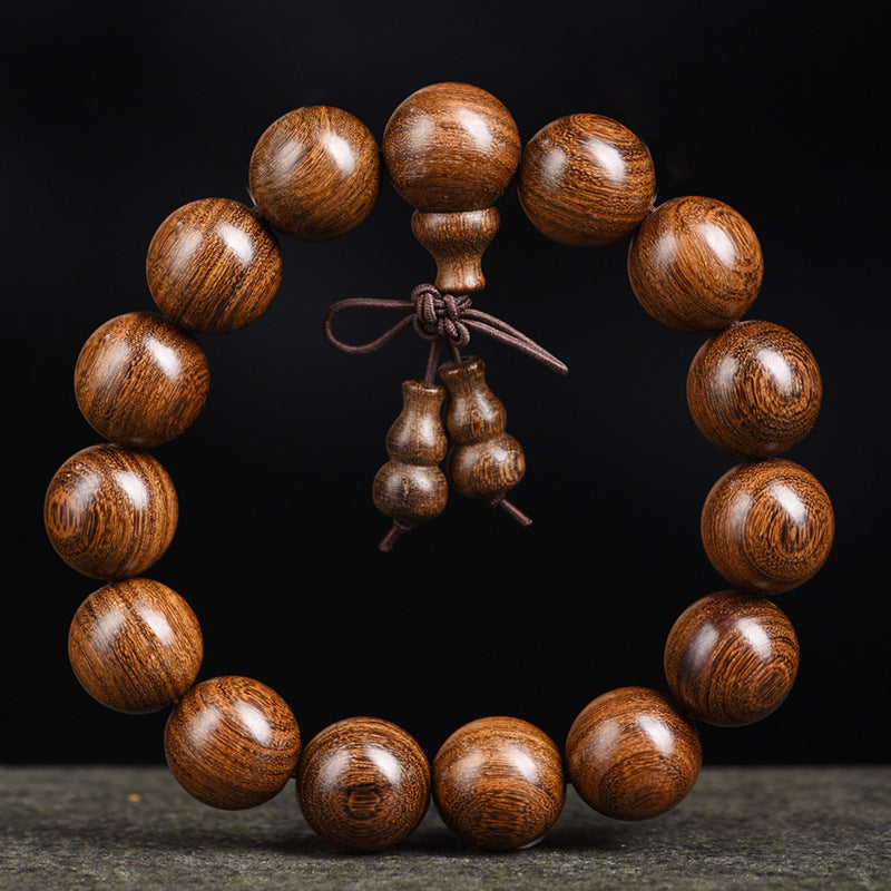 Women's & Men's Streaming Drainage Gold Sandalwood Rift Grain Old Materials Atmospheric Buddha Bracelets