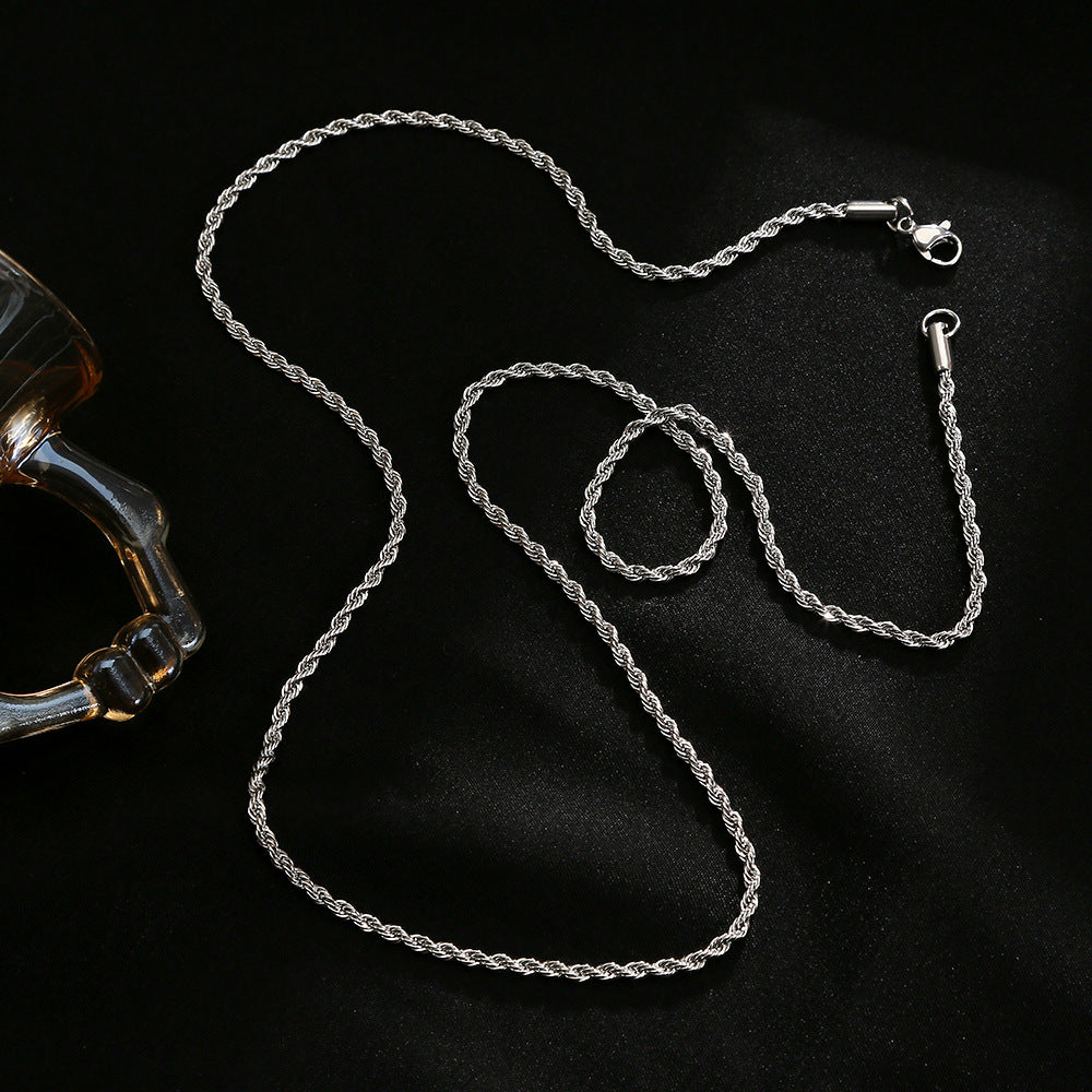 Women's & Men's Hemp Flowers Chain Fashionable Man Simple Necklace