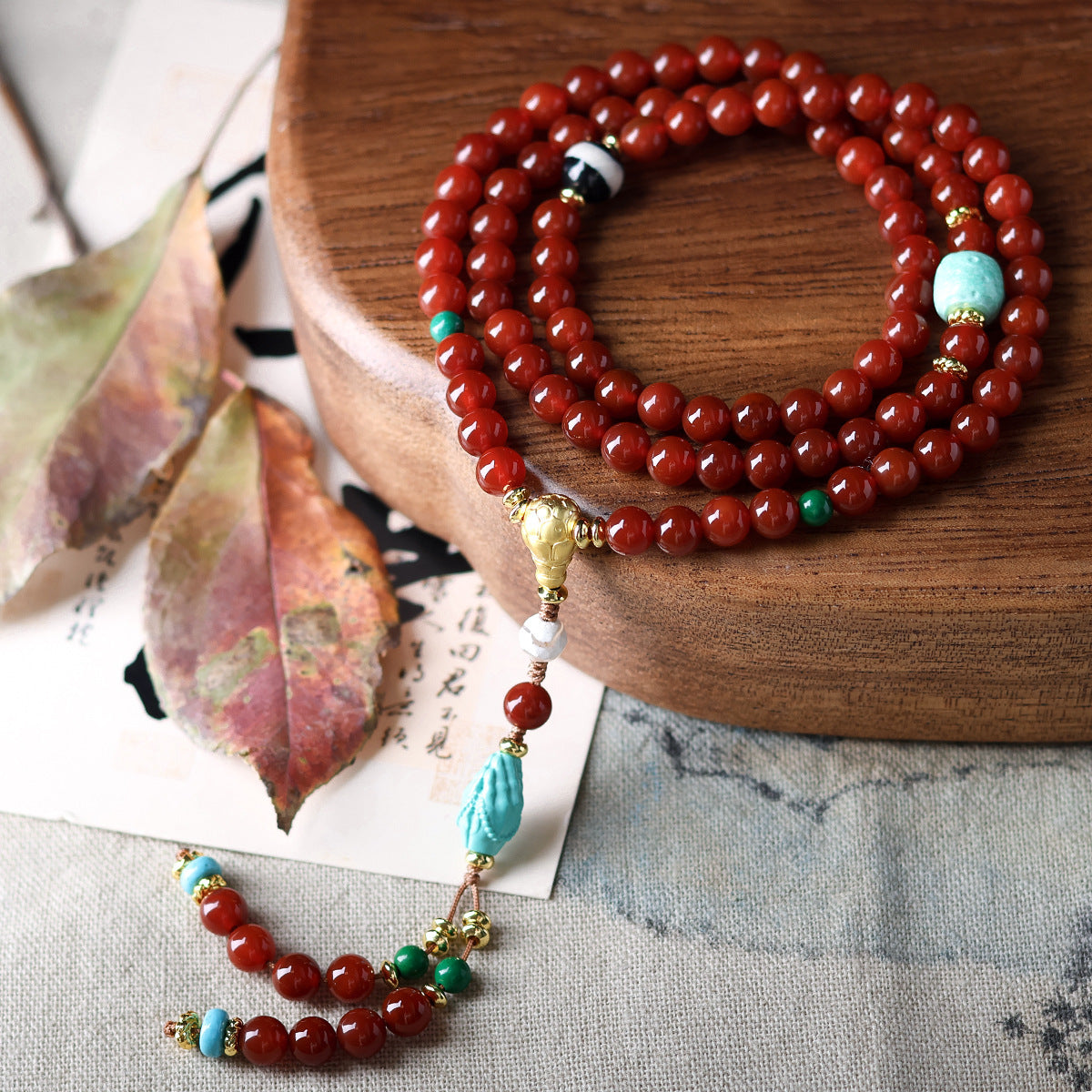 Sen Southern Red Agate Bodhi Tibet Bracelets