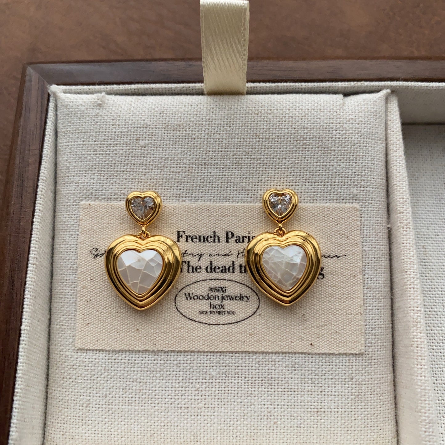 Women's Heart-shaped Fritillary Shell Light Luxury Exquisite Design High-grade Rings