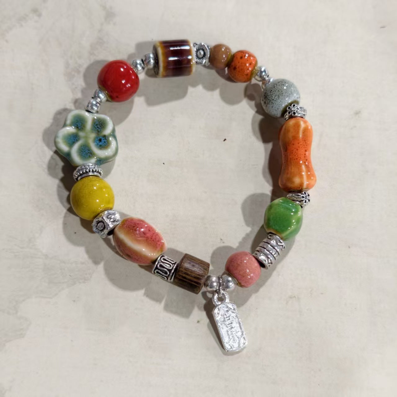 Alloy Ceramic Ethnic Style Single Handmade Filament Bracelet