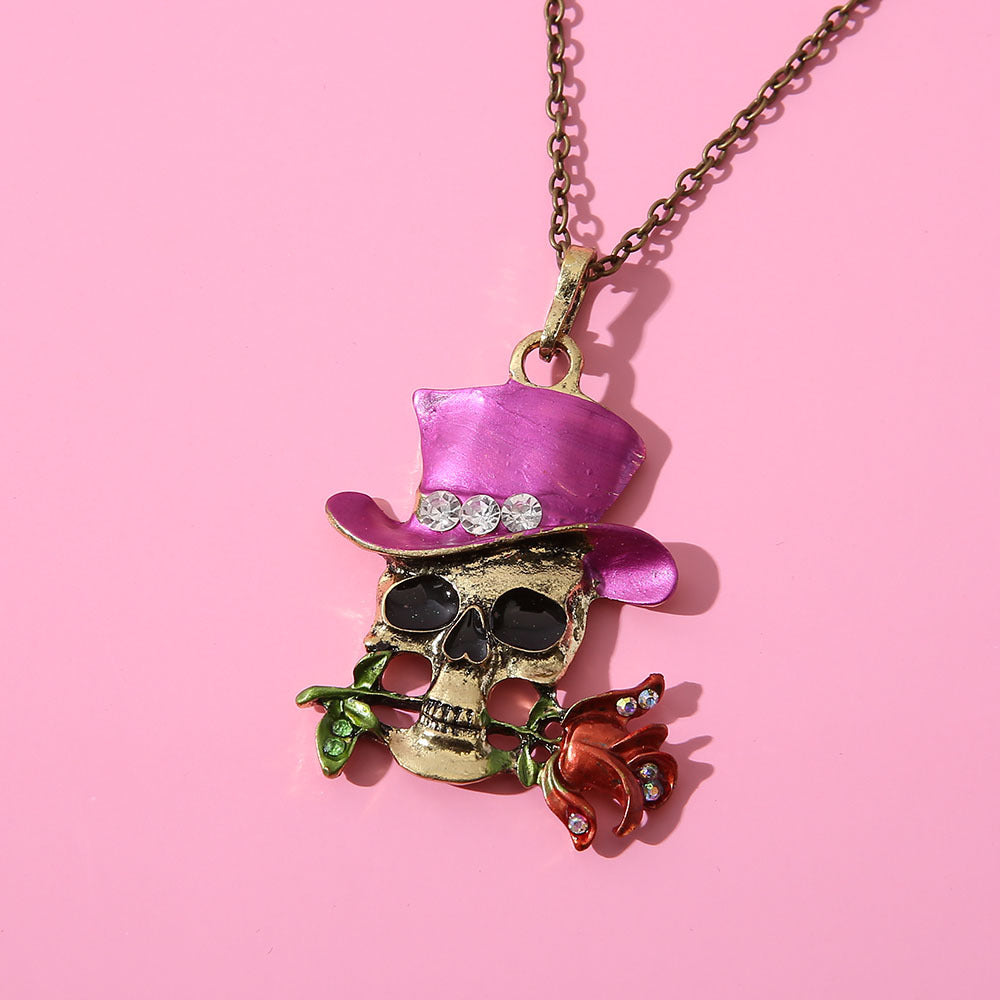 Men's Fashion Trendy Unique Versatile Skull Ghost Simple Necklaces