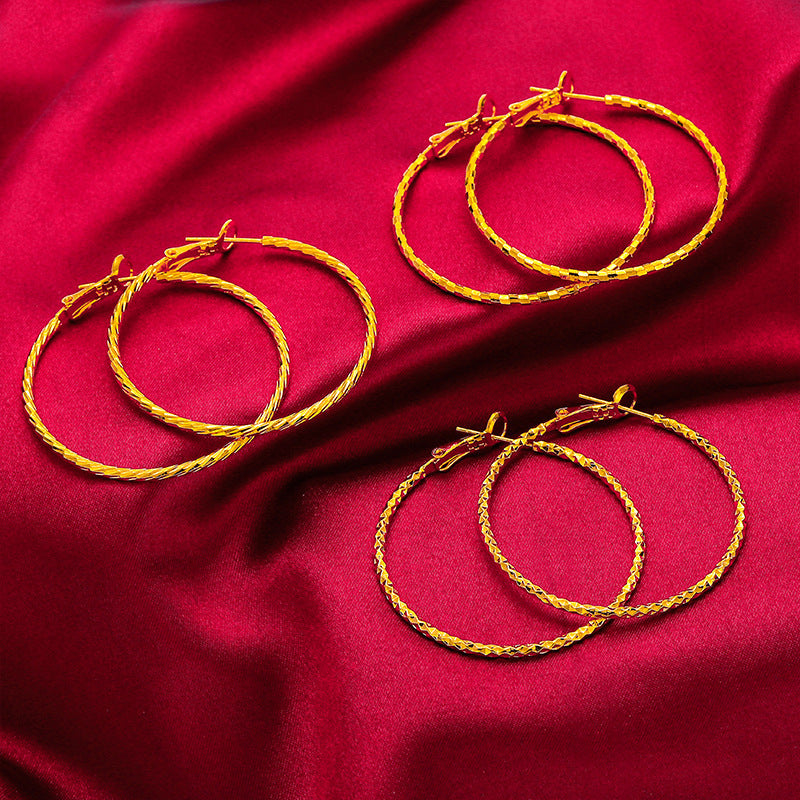 Gold Female Large Meteor Shower Decoration Starry Sky Glossy Thread Rings