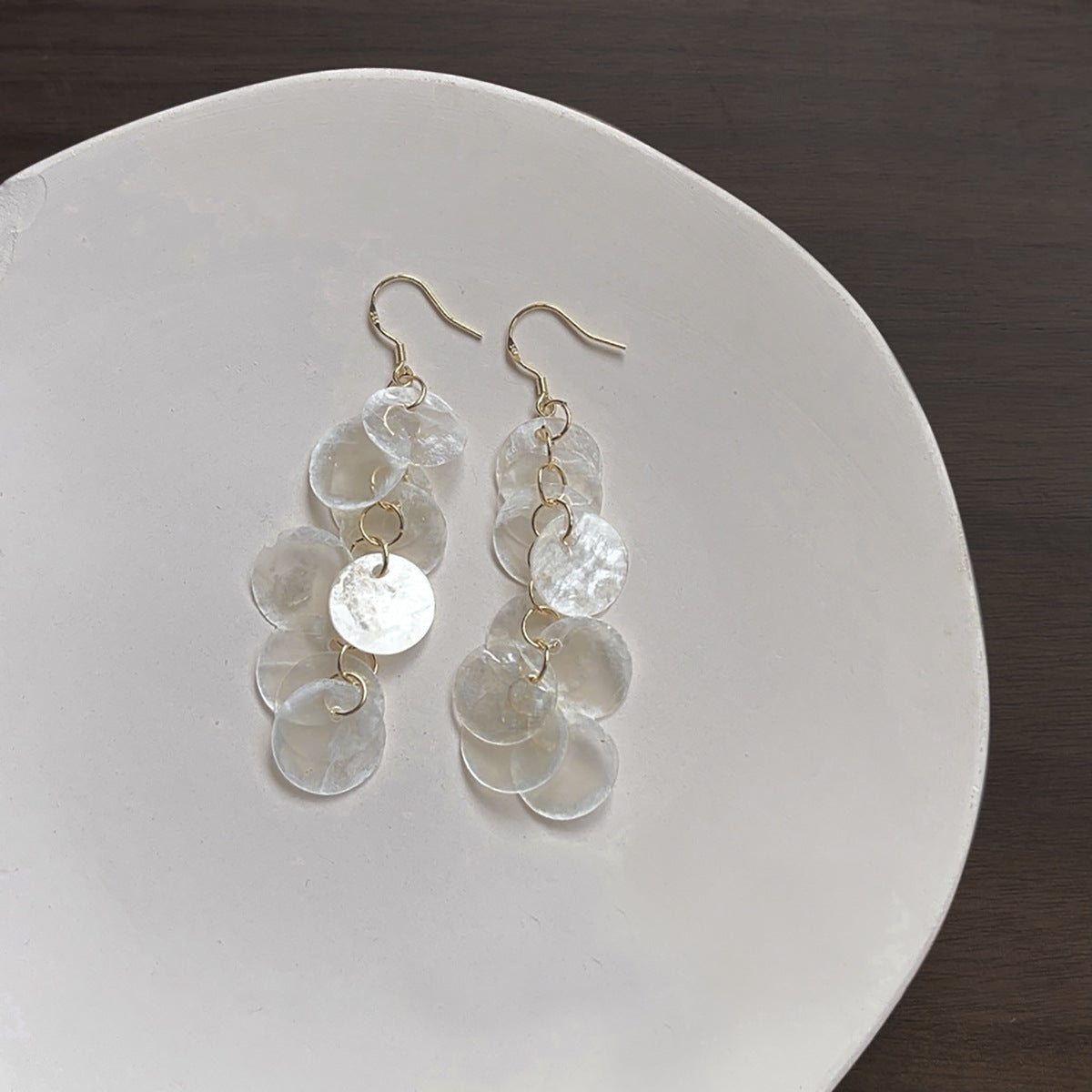 Fringe Shell Seaside Ear Clip Female Without Pierced Exaggerated Temperamental Earrings
