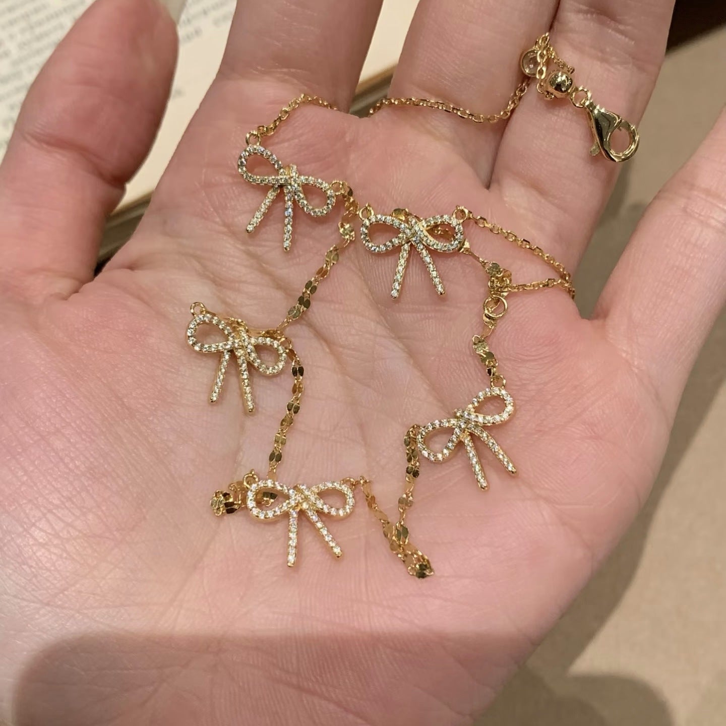 Ballet Bow Princess Court Series Female Clavicle Chain Light Necklaces