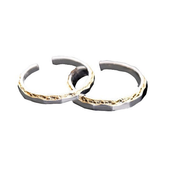 Women's & Men's Sunset Couple Niche High Sense Sterling Rings
