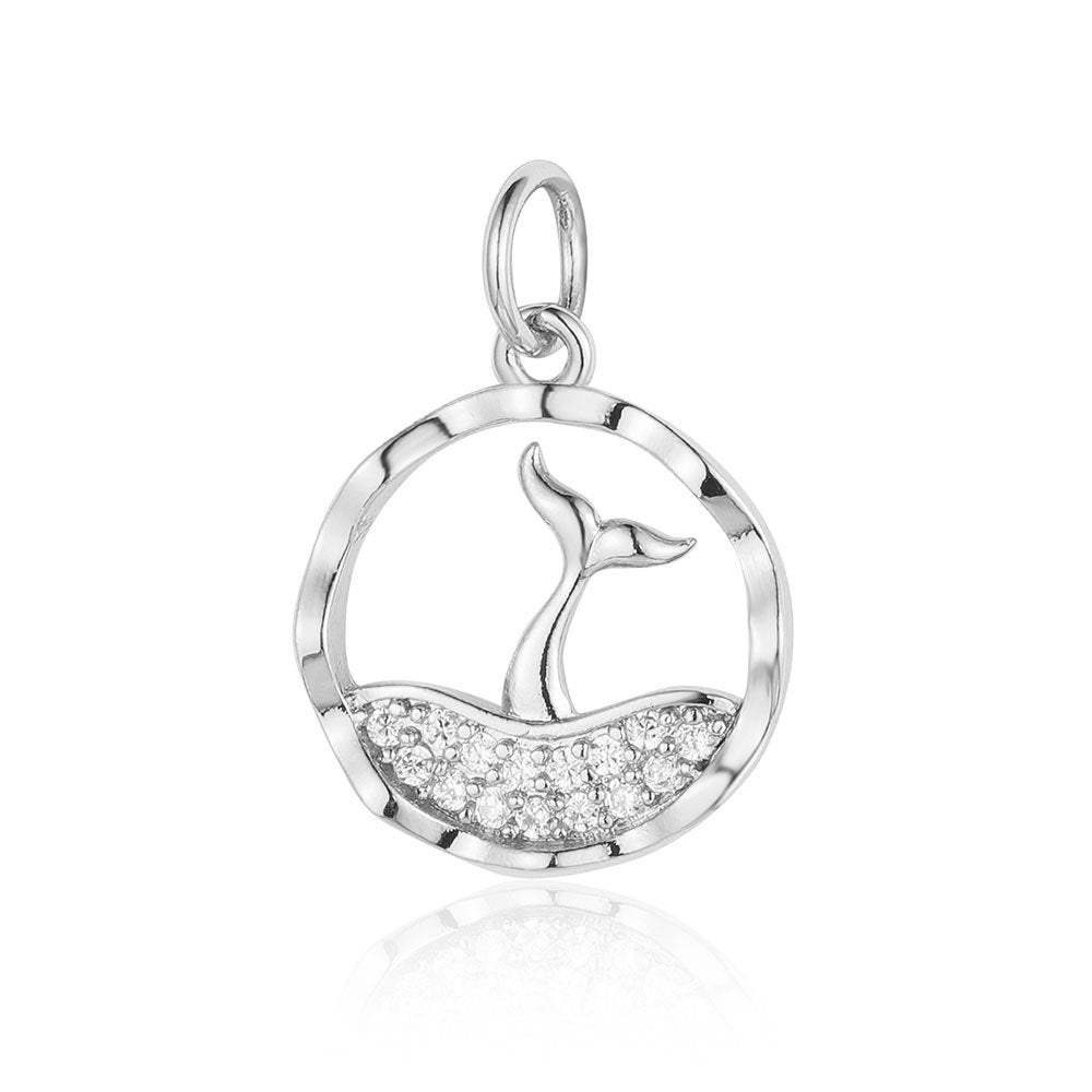 Snake Small Fish Copper Zircon Whale Tail Pendants