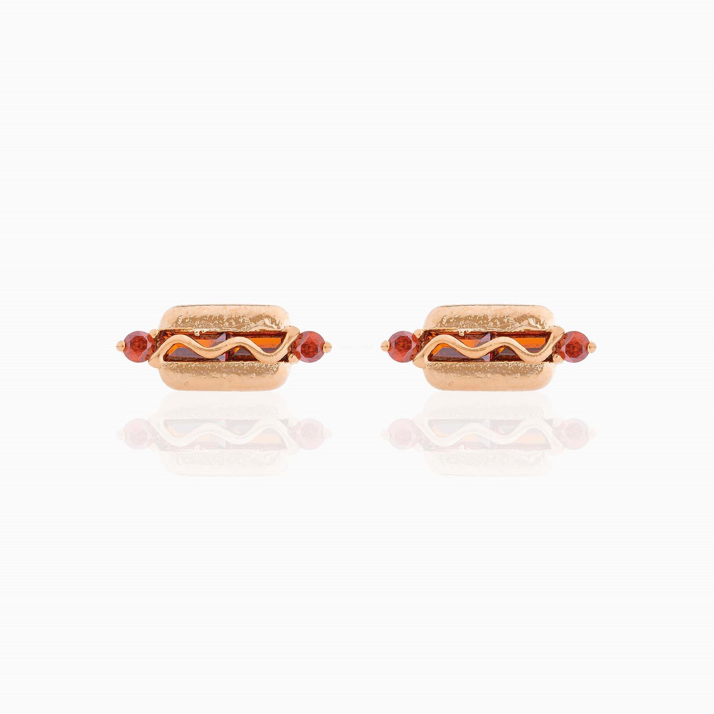 Hamburger Series Exquisite Real Gold Color Rings