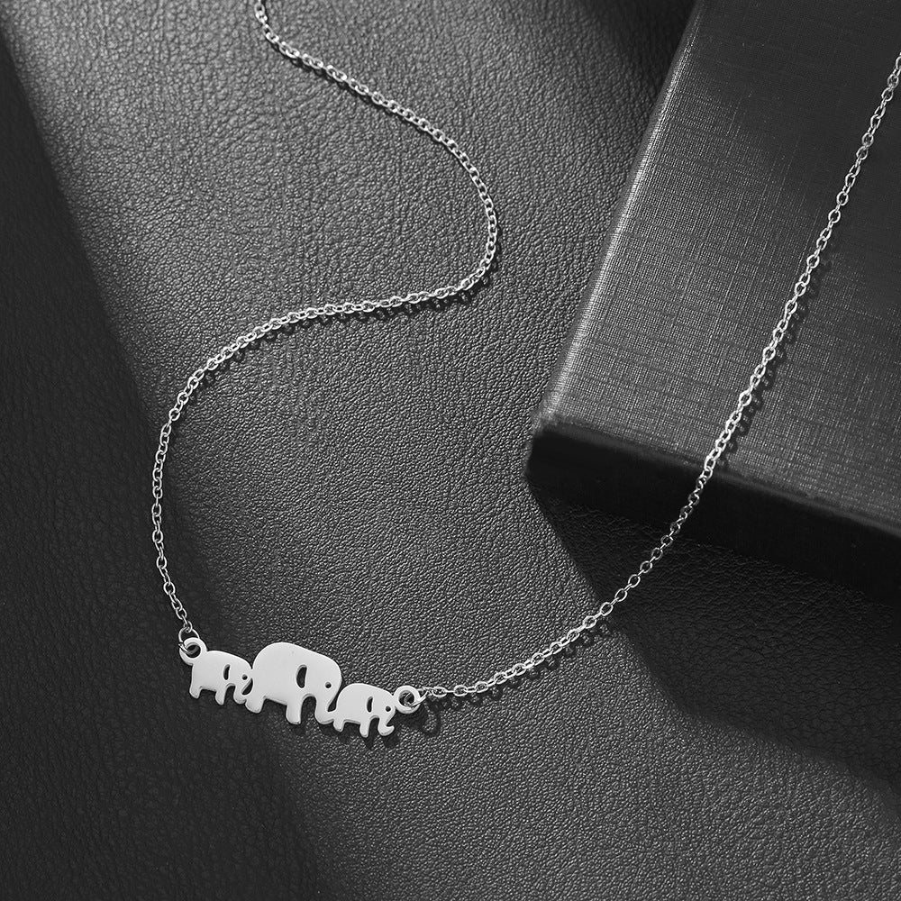 Steel Cross Love Couple Sweater Clavicle Necklace