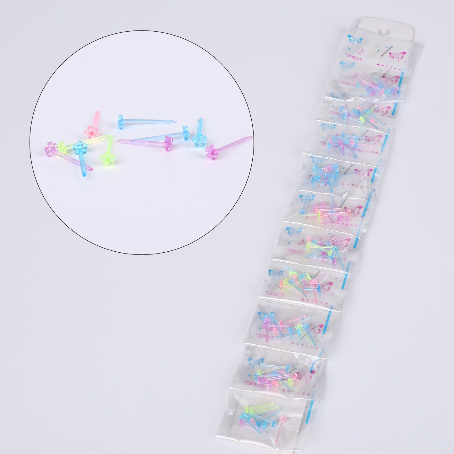 Women's & Men's Plastic Needle Ear Bar Four-leaf Clover Bear Stick Petite Stud Earrings