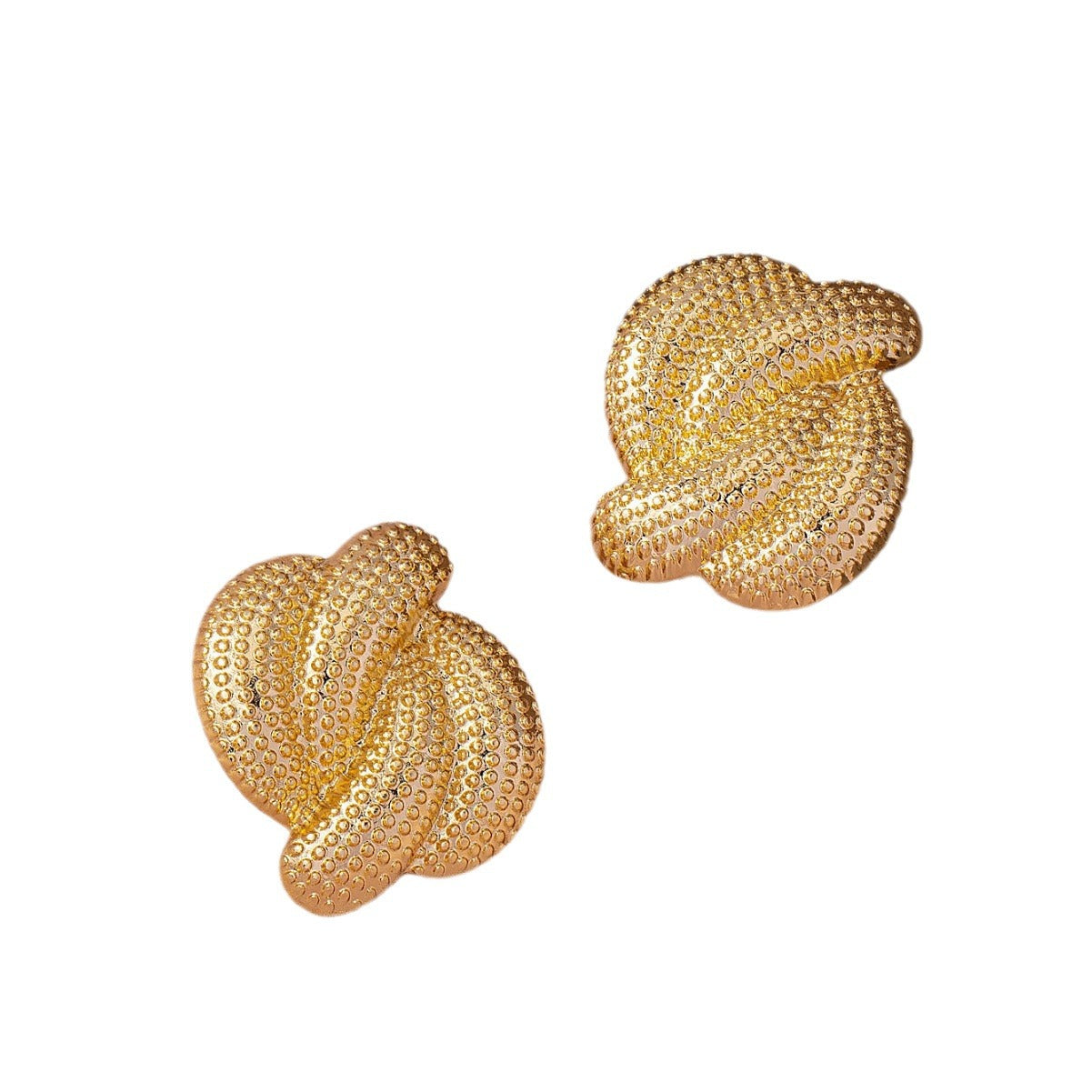 Women's Burlap Texture Creative Design Ear Fashion Trendy Banquet Simple Earrings