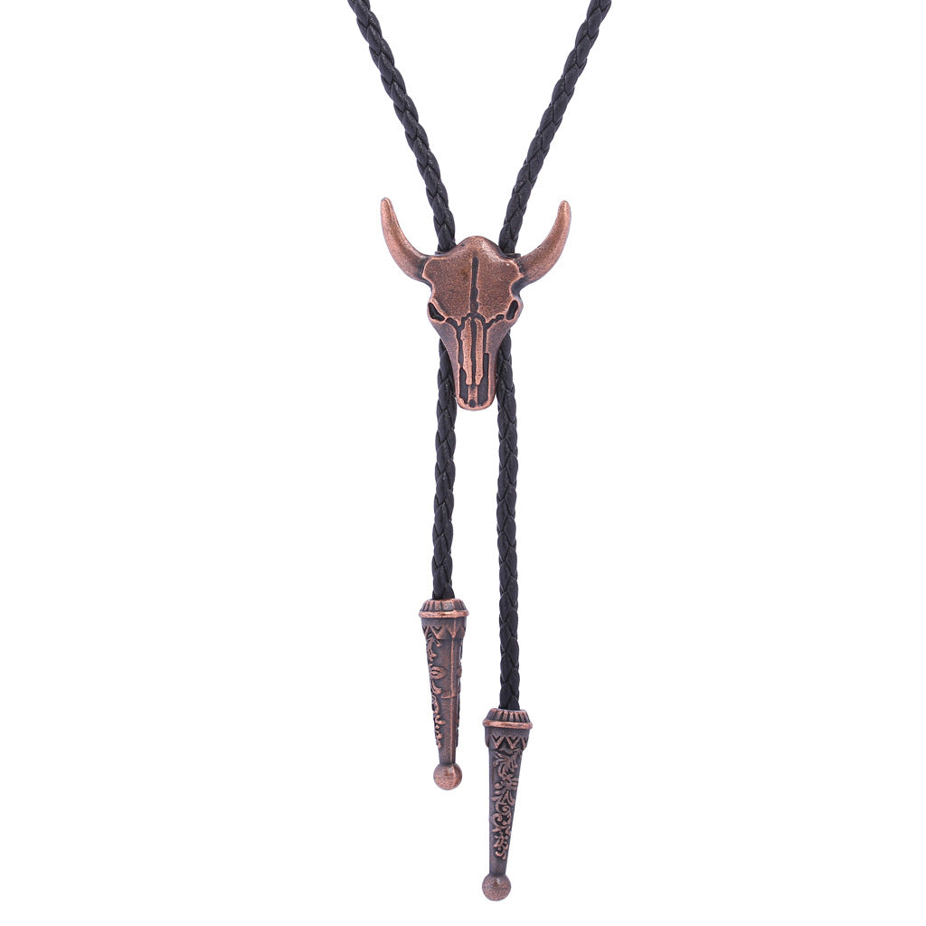 Pretty Skull Neckline Rope Western Cowboy Pendants