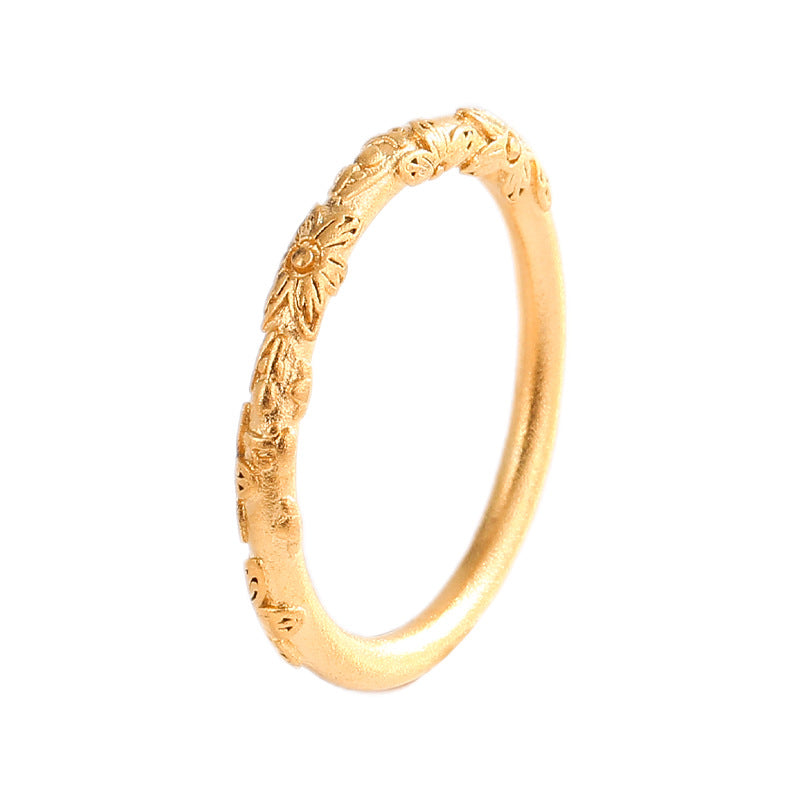 Ancient Style Bauhinia Female High Class Elegant Couple Romantic Rings