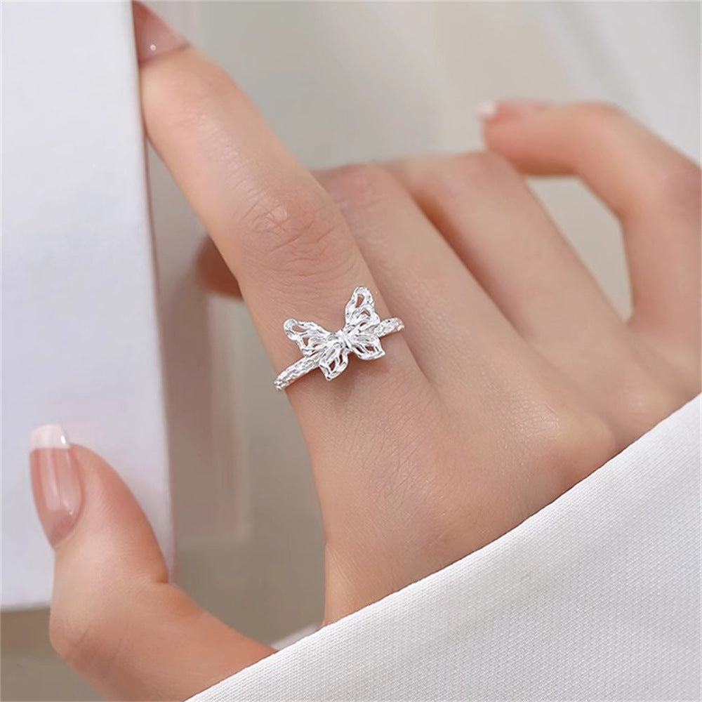 Style Simple Irregular Sterling Sier Female Design Rings