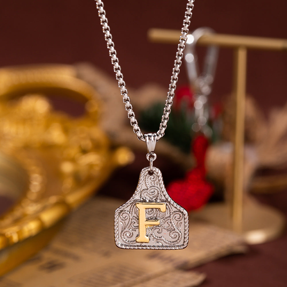 Women's Fashion English Letters Electroplated Copper For Design Personalized Clavicle Necklace