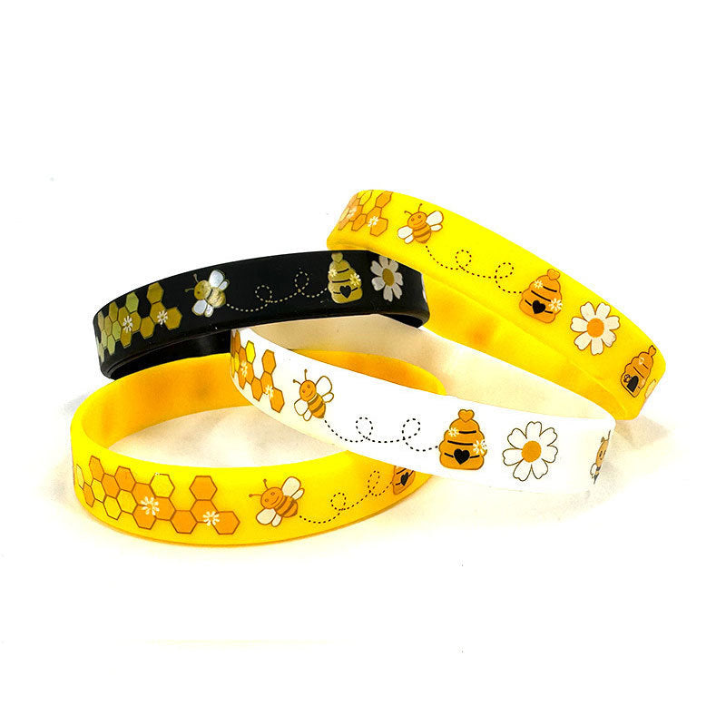 Bee Honeycomb Color Printing Cute Cartoon Bracelet