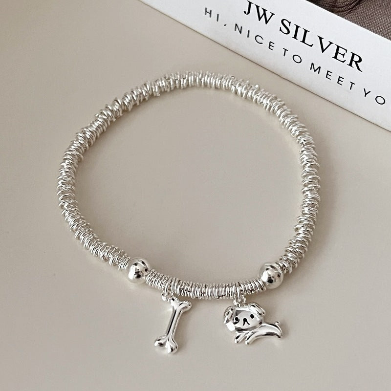 Cat Fish Cute Dog Wrapped Female Design Sier Bracelets
