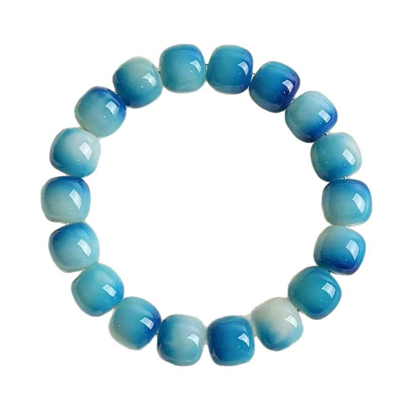 Bodhi Pliable Temperament Hand Toy Seed Barrel Beads Single Circle Bracelet