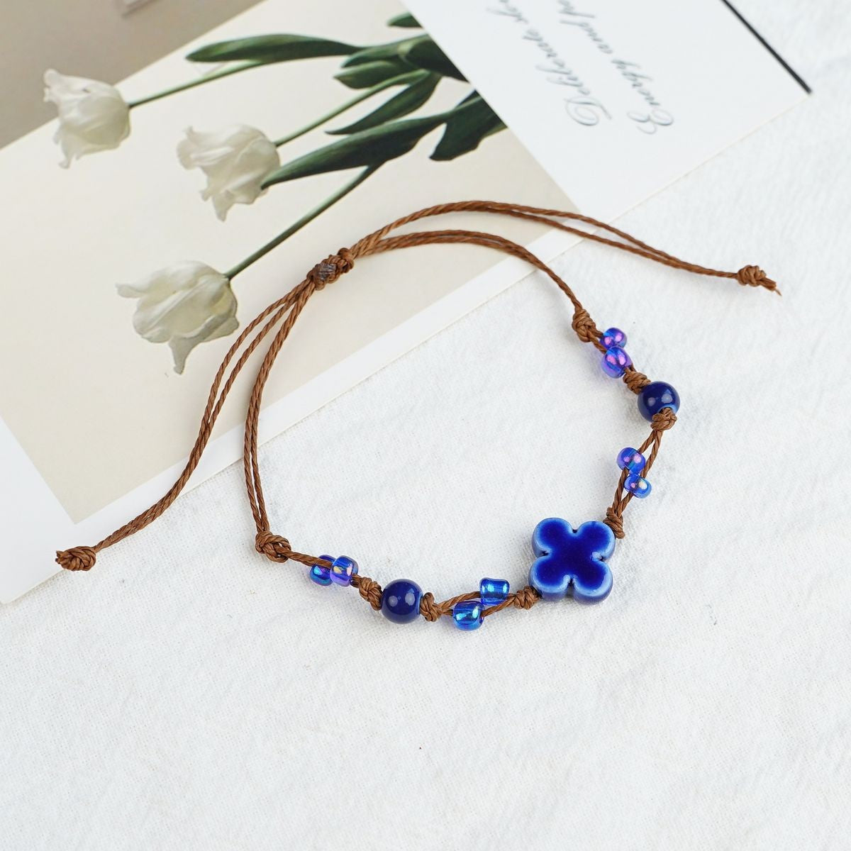 Women's Ceramic Beaded Fresh Antique Ethnic Style Simple For Summer Bracelets