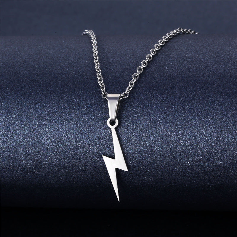 Women's Stainless Steel Lightning Personality Street Fashion Hollow Necklace