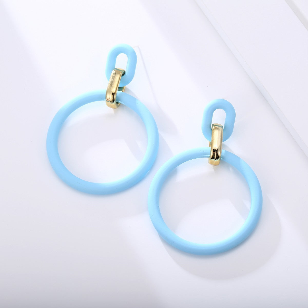 Color Personality Geometry Fashion Retro Spray Earrings