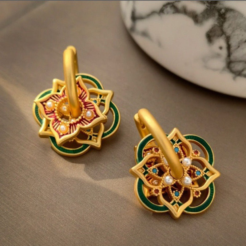 Court Style Minority Design Personality Hollow Out Earrings