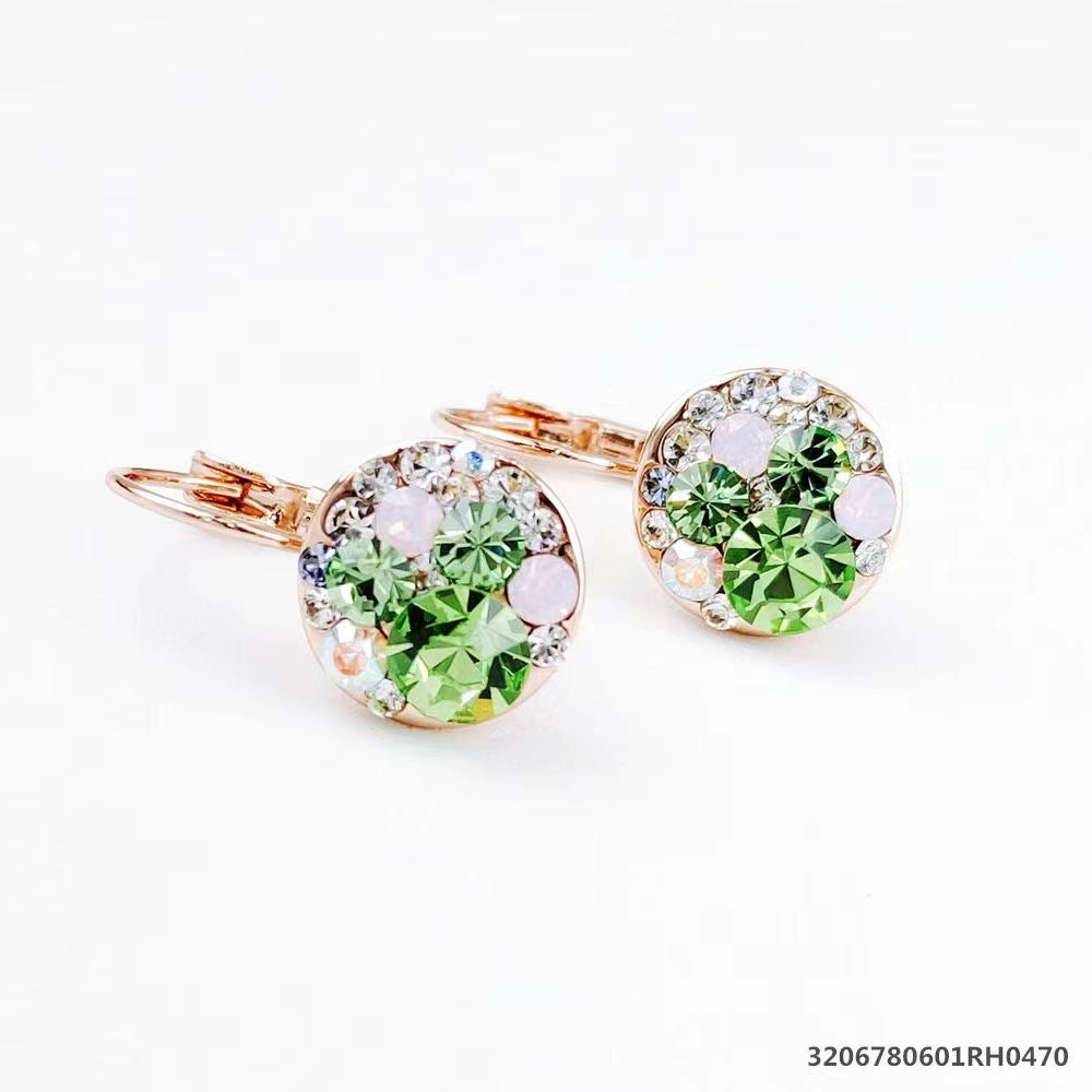 Cute Mickey Rose Gold Crystal Trendy Temperament Personality Super Earrings