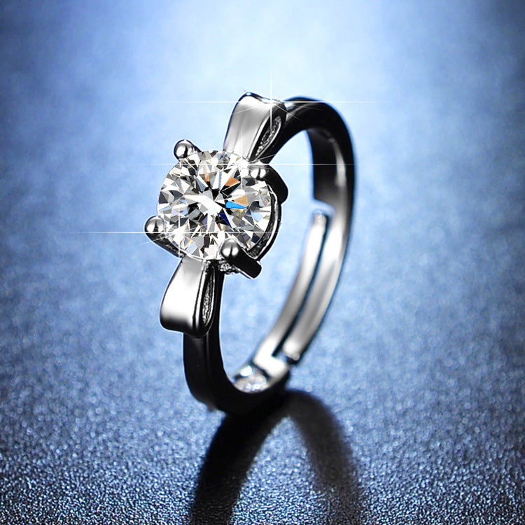 Women's Moissanite More Than Karat Imitation Diamond Rings