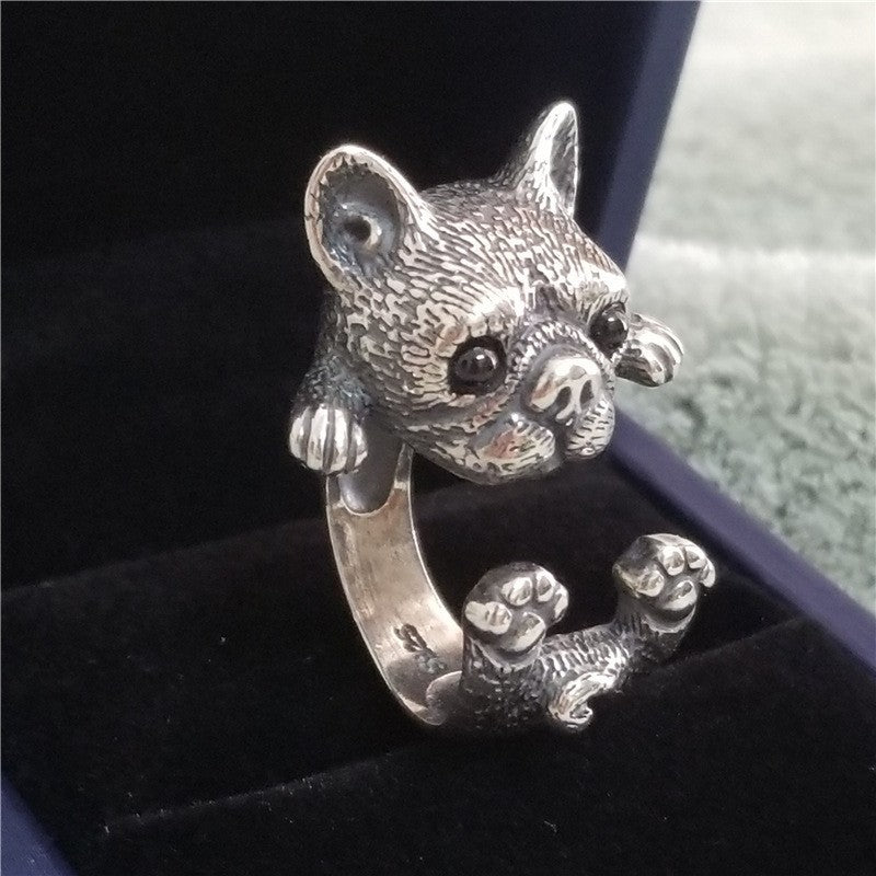 Women's Simple Cute Kitten Open Cat Paw Ear Puppy Rings
