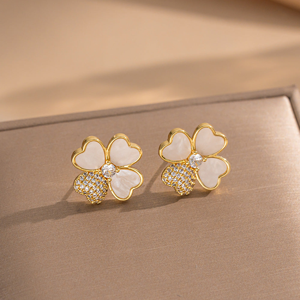 Simple Classic All Match Fashion Zircon Earrings