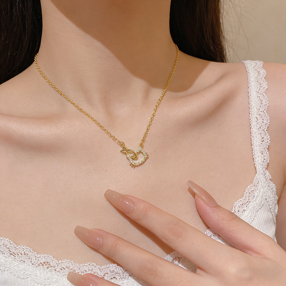 Eating Fish Cute Light Luxury Minority Design Simple Exquisite Necklace