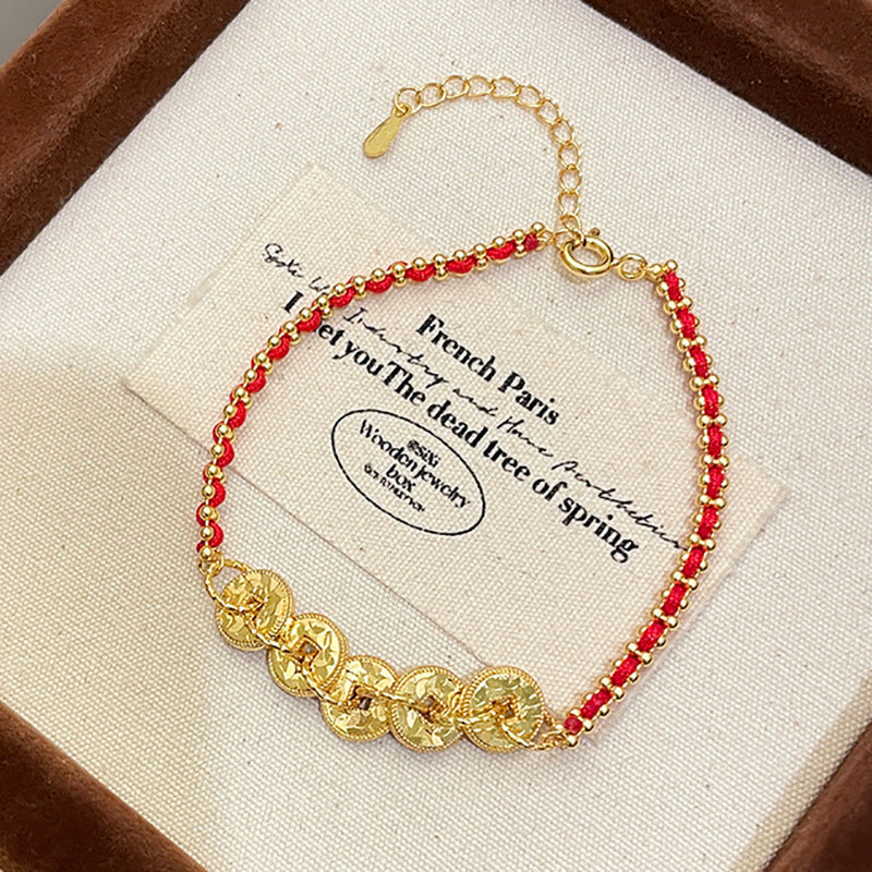 Coins Mush Ice Carrying Strap Female Light Luxury Bracelets