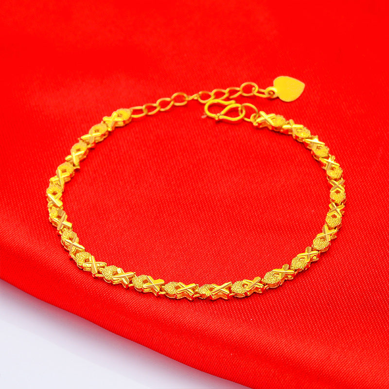 Women's Korean Alluvial Gold Trade Fair Opening Bracelets