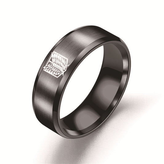 Men's Ornament Stainless Steel Fire Shadow Buddha Cloud Attack Rings