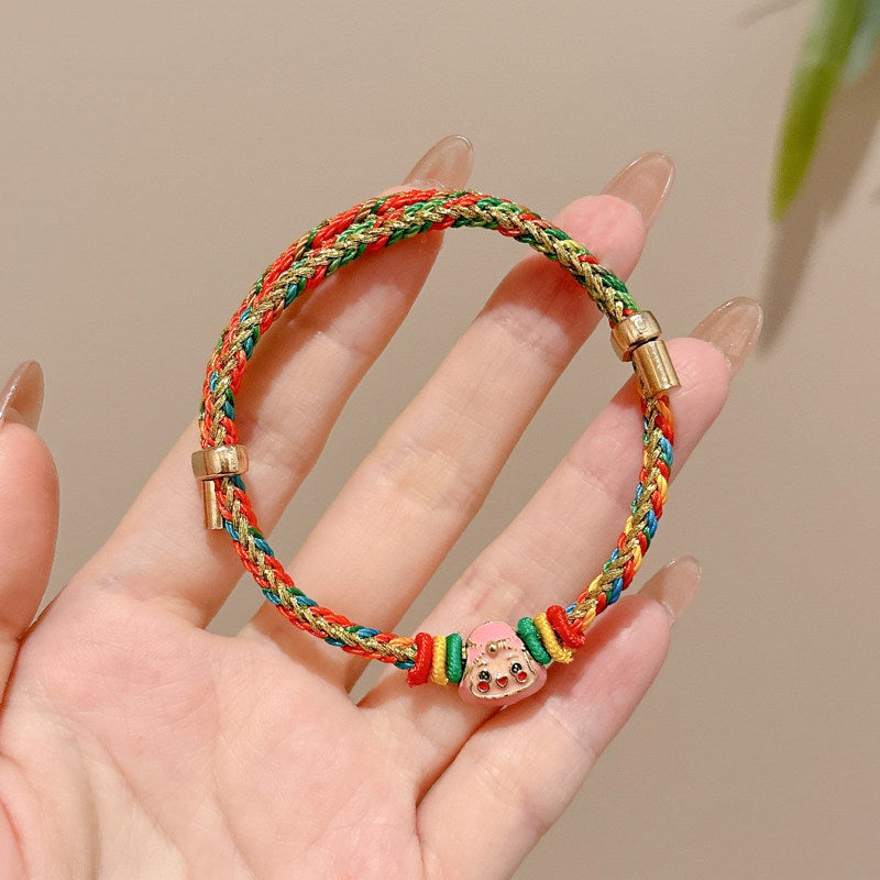 Women's & Men's Colorful Braided Rope Thread Design Simple Bracelet