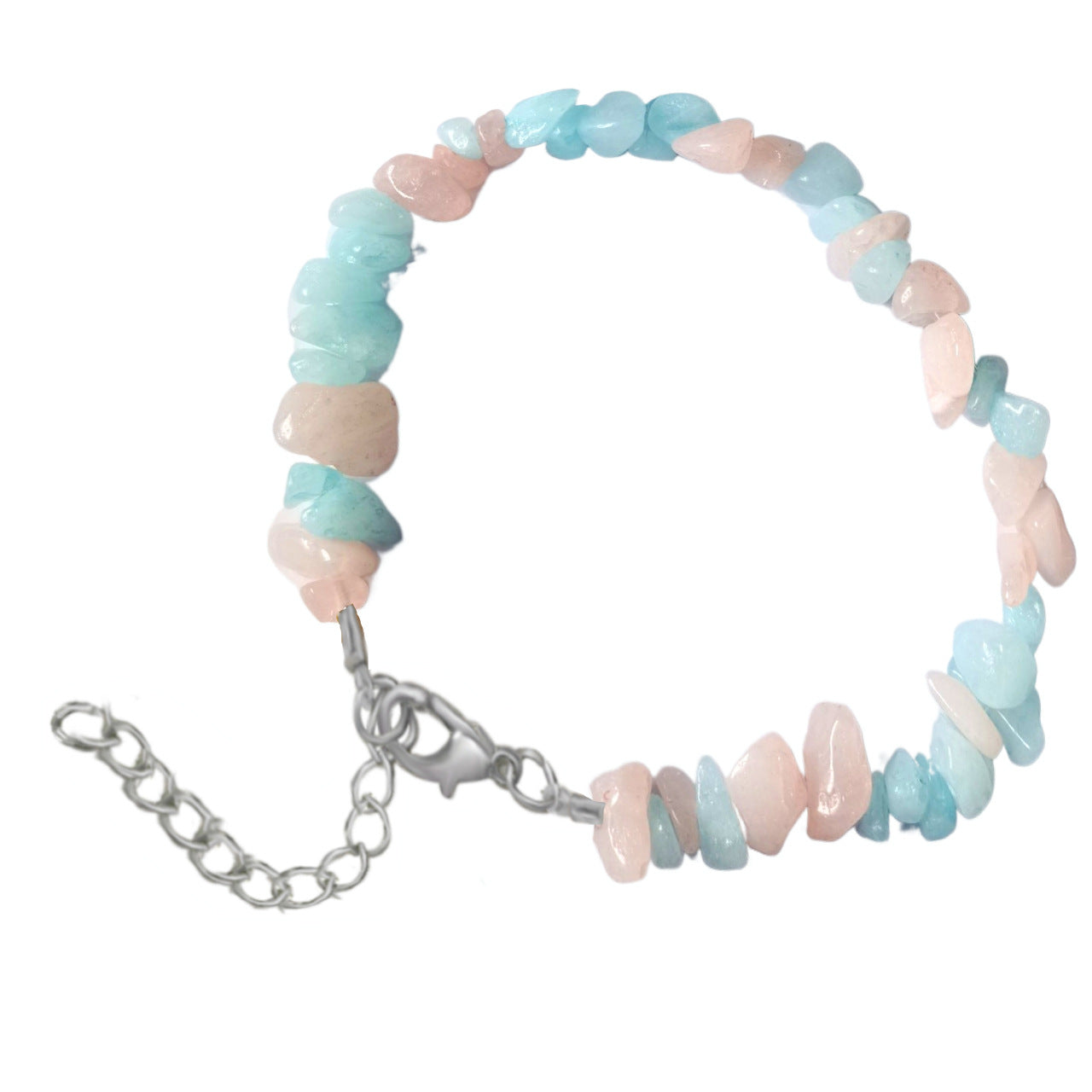 Natural Crystal Agate Gravel Irregular Stone Lobster Bracelet