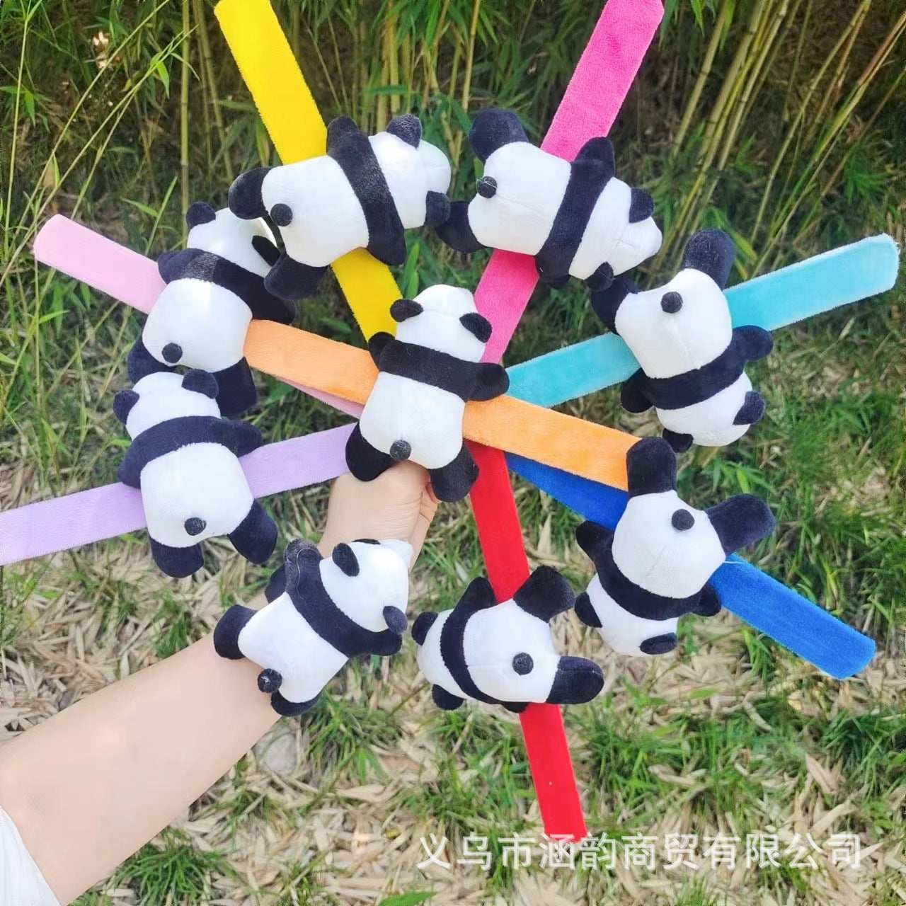 Children's Cute Panda Doll Toy Flower Color Cartoon Lesser Rings