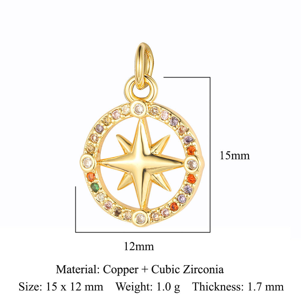 Tree Horseshoe Copper Zircon Snake Butterfly Pendants