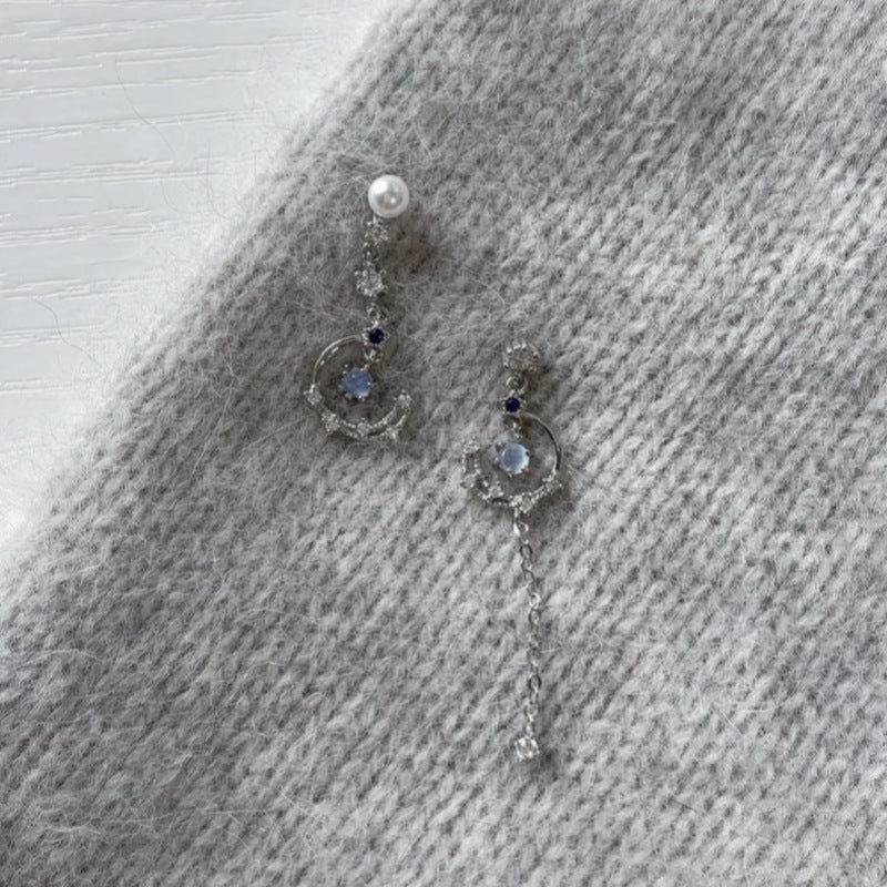 Women's Light Luxury High-grade Refined Rhinestone Thin Stud Earrings