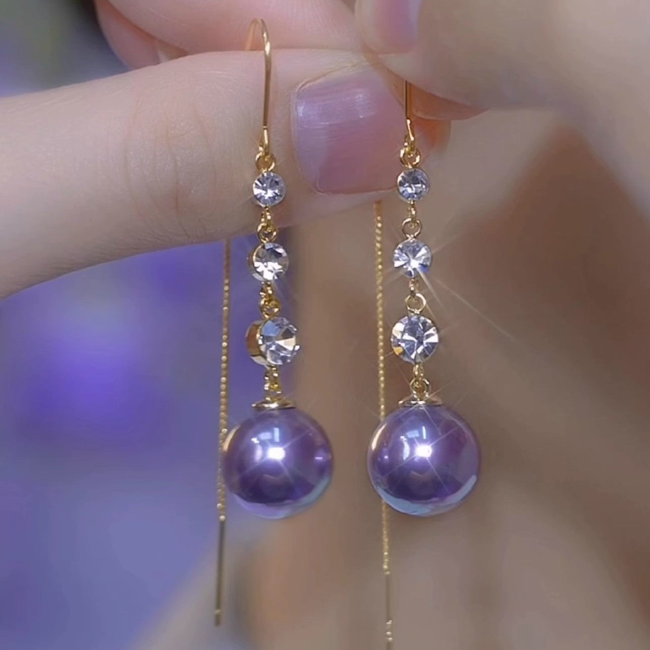 Opal Tassel Tide Chain Super Fairy Long Ear Line