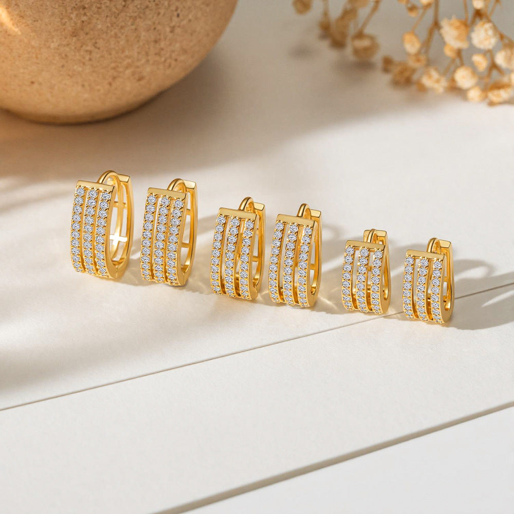 Zircon Gang Drill Clip Minority Fashion Temperament Wild Exquisite High-grade Rings