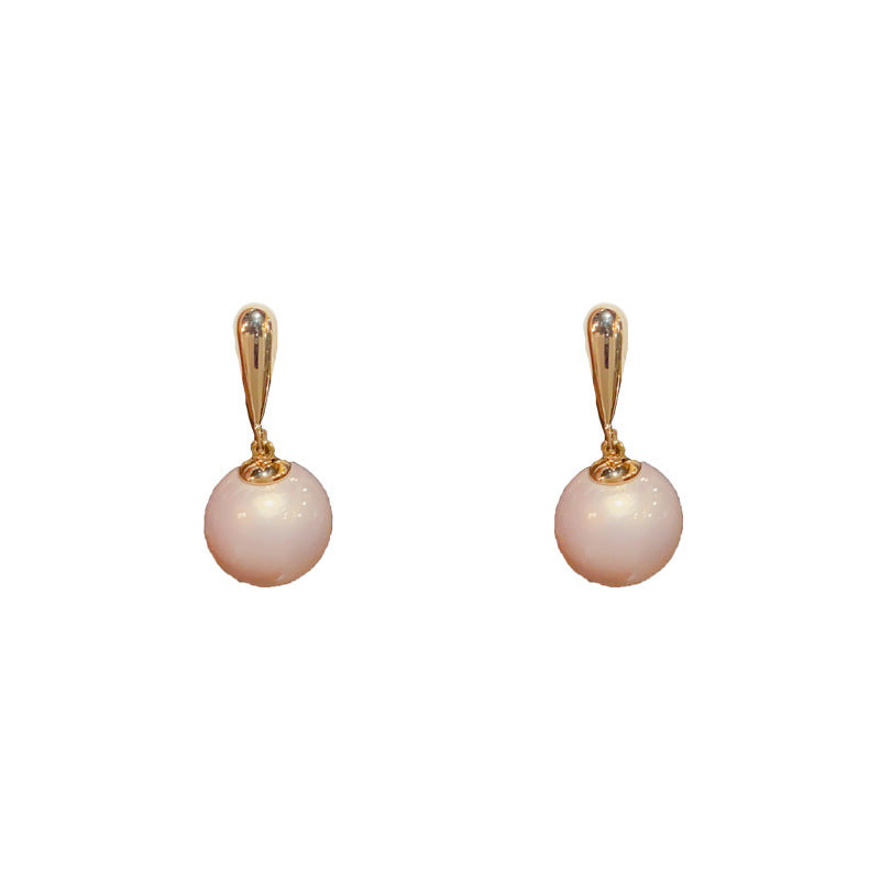 Temperament Stick Pearl Sier Needle Exquisite Simple Light Earrings