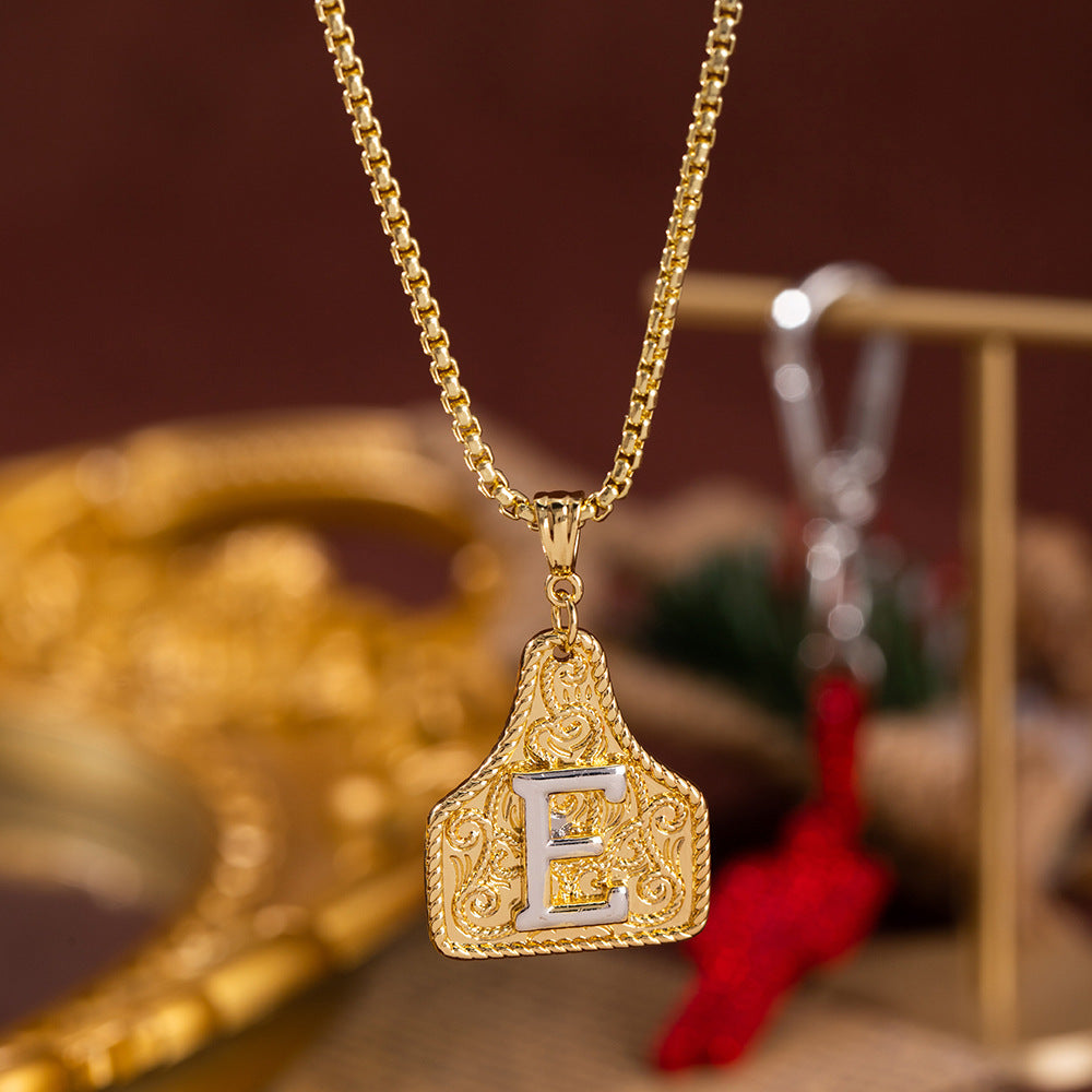 Women's Fashion English Letters Electroplated Copper For Design Personalized Clavicle Necklace