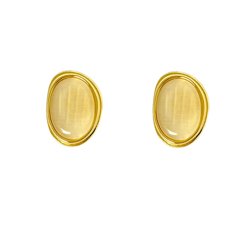 Court Opal Bean-shaped High Sense Female Niche Elegant Rings