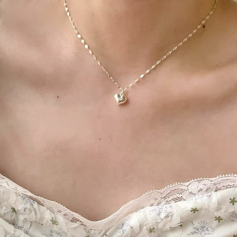 Ocean Heart Female With Hearts Clavicle Chain Necklace